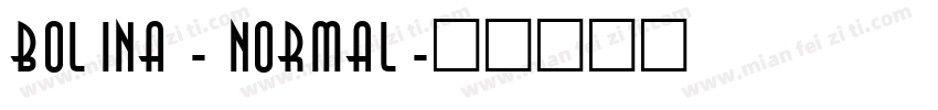 bolina - normal字体转换